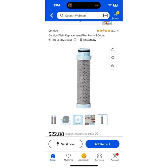 Contigo Replacement Filters 2 Cartridges Model No 1217724 BRAND NEW 2 packs - Picture 11 of 11